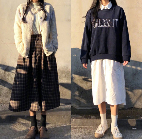 适合娇小女生的清纯学生风穿搭参考