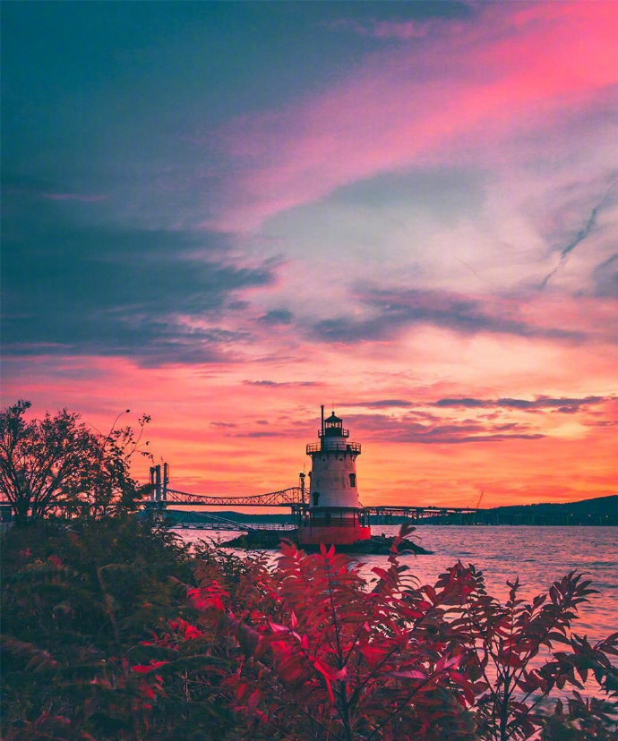 唯美意境海边夕阳图片