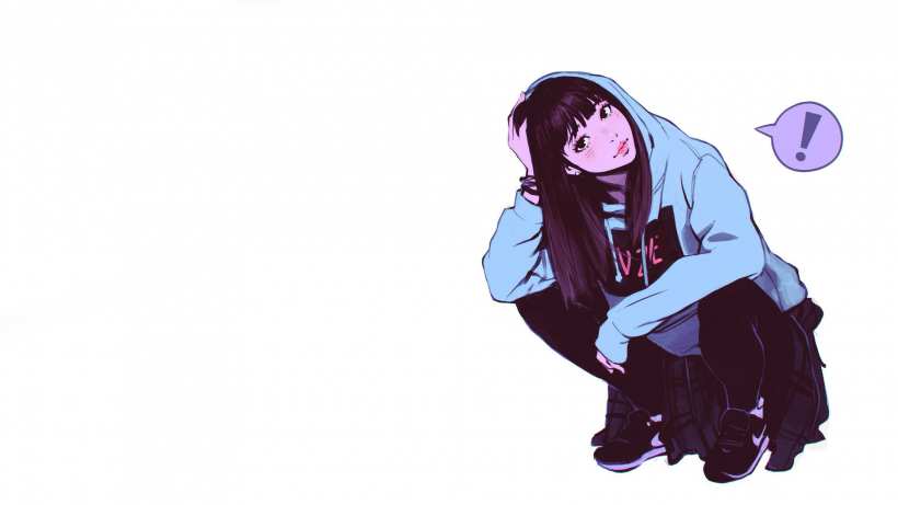俄罗斯插画师Ilya Kuvshinov可爱的少女肖像插画头像