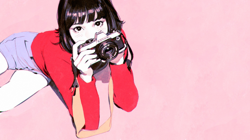 俄罗斯插画师Ilya Kuvshinov可爱的少女肖像插画头像