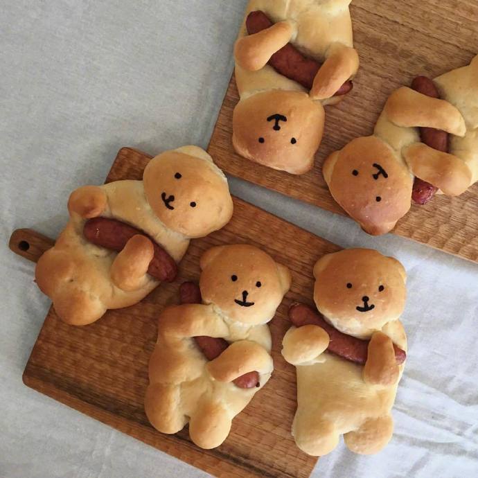 小零食可爱面包图片
