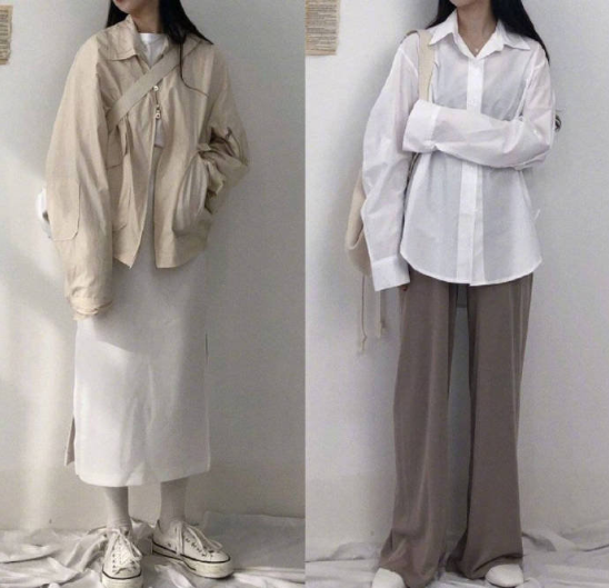 做一个有态度的率性少女极致简约穿搭图片
