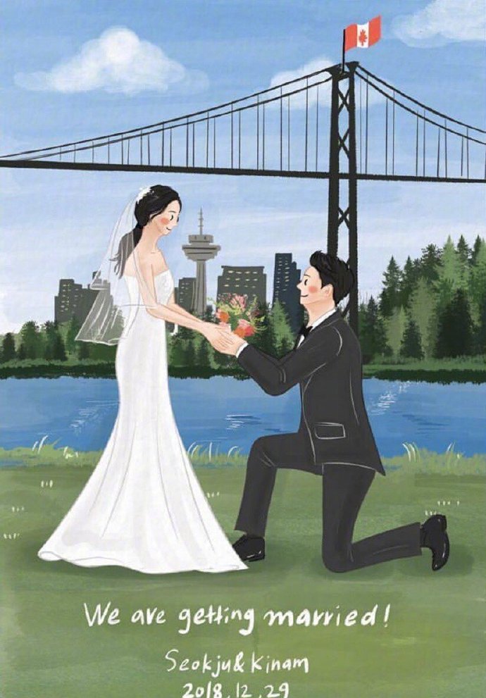 插画婚礼请柬图片