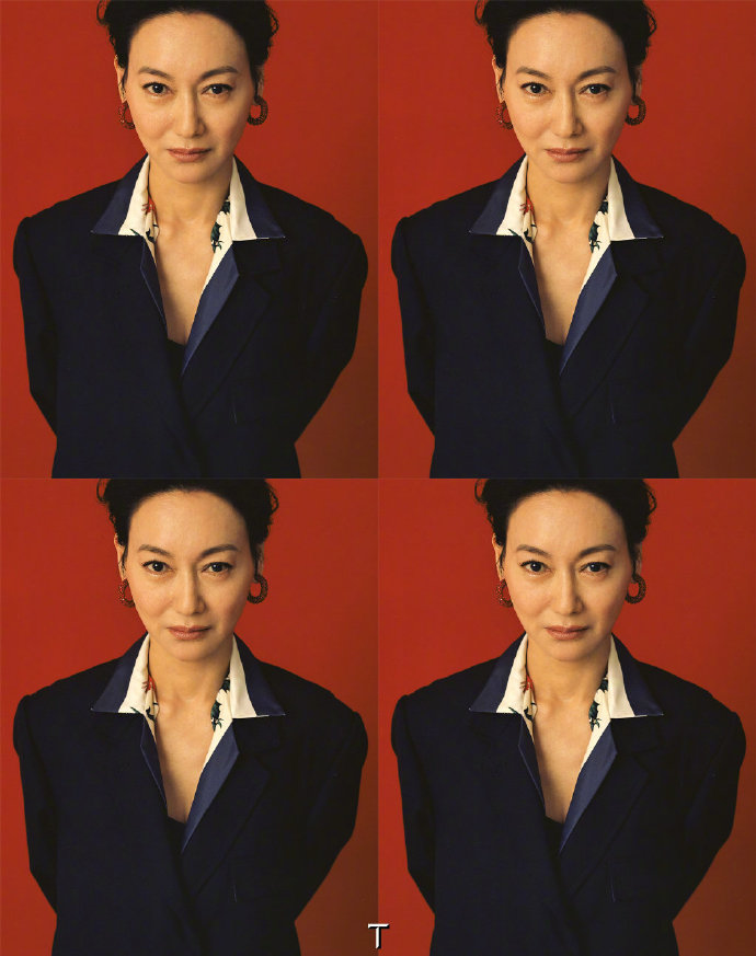 香港美女明星惠英红红色封面图片