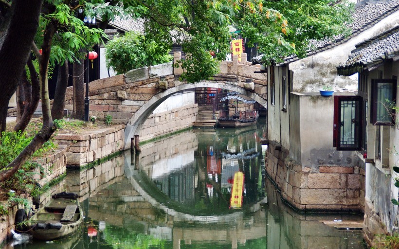 唯美小桥流水图片 小桥流水自然风景图片