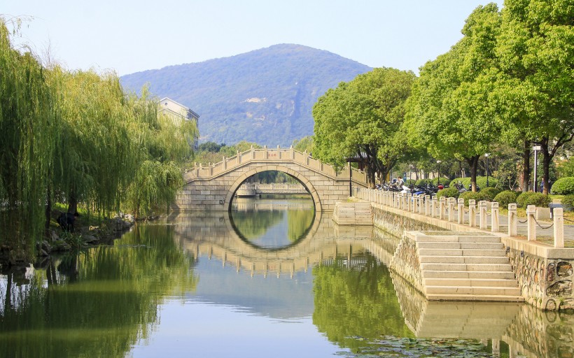 唯美小桥流水图片 小桥流水自然风景图片