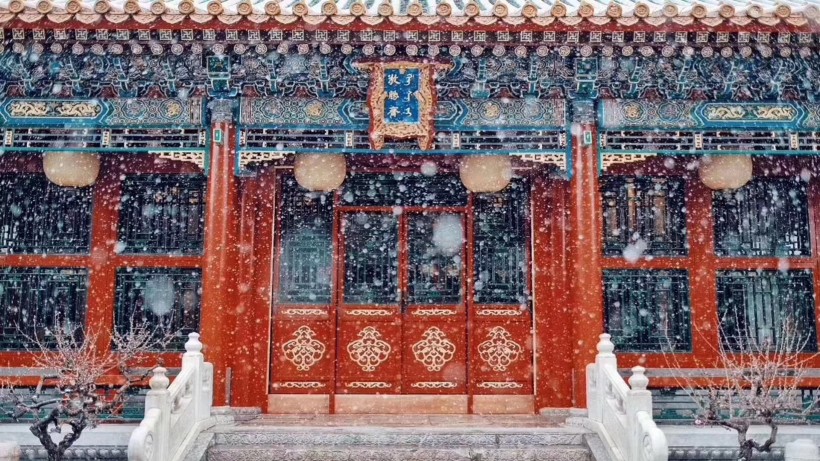故宫雪景图片