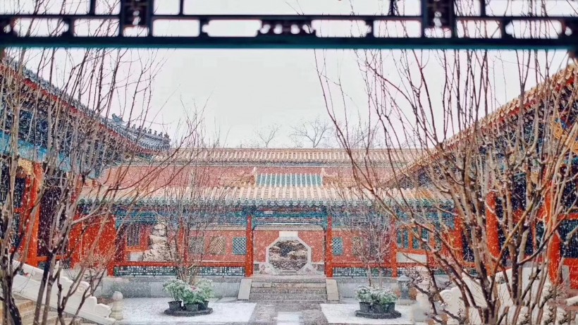 故宫雪景图片