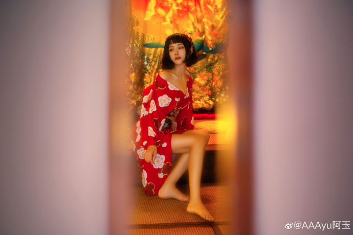 清纯美女图片 漫画博主AAAyu阿玉和服写真图片