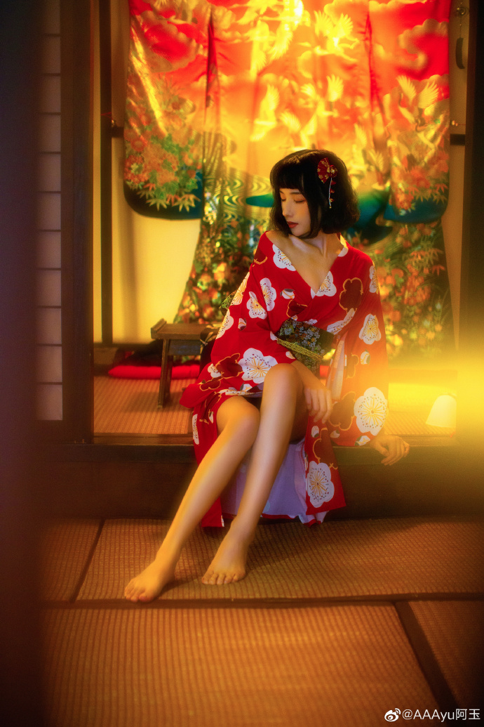 清纯美女图片 漫画博主AAAyu阿玉和服写真图片