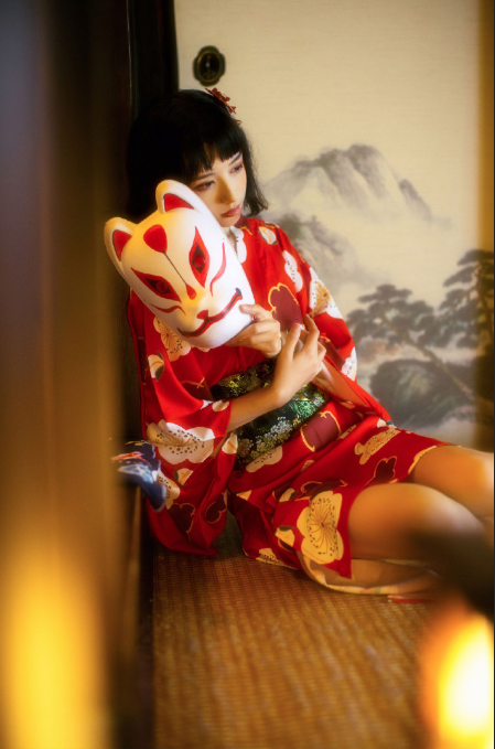 清纯美女图片 漫画博主AAAyu阿玉和服写真图片