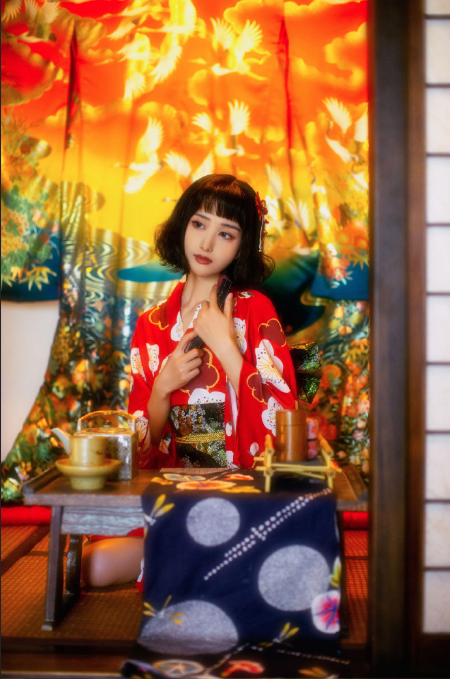 清纯美女图片 漫画博主AAAyu阿玉和服写真图片