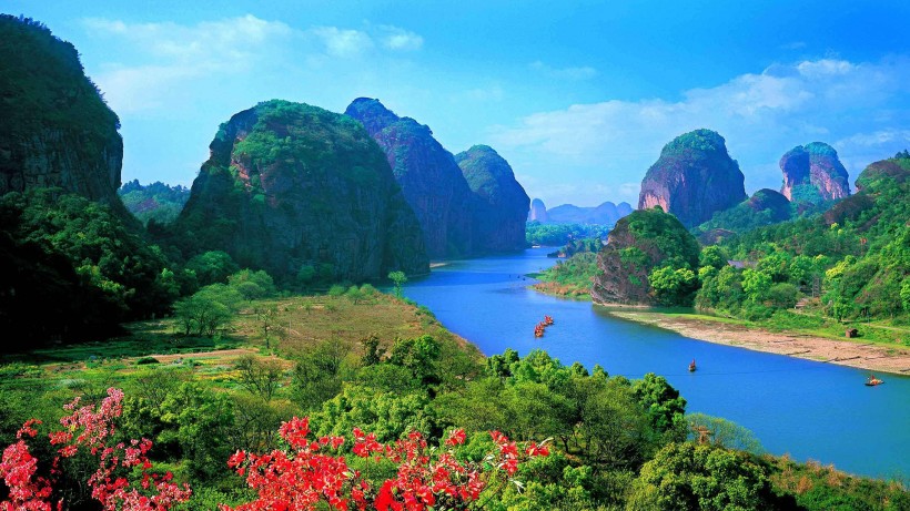 江西龙虎山山水风景图片