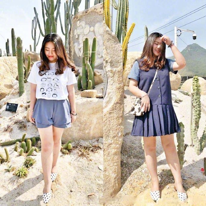 微胖女孩的夏日穿搭合集图片