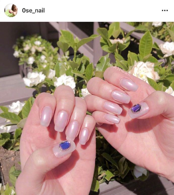 超适合夏天的清爽透明感网红美甲图片大全
