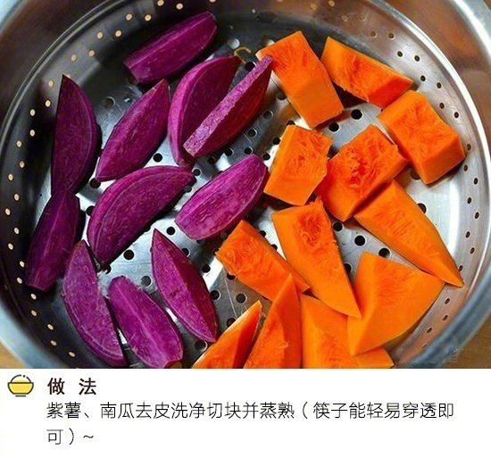 外酥里软的紫薯南瓜饼的做法