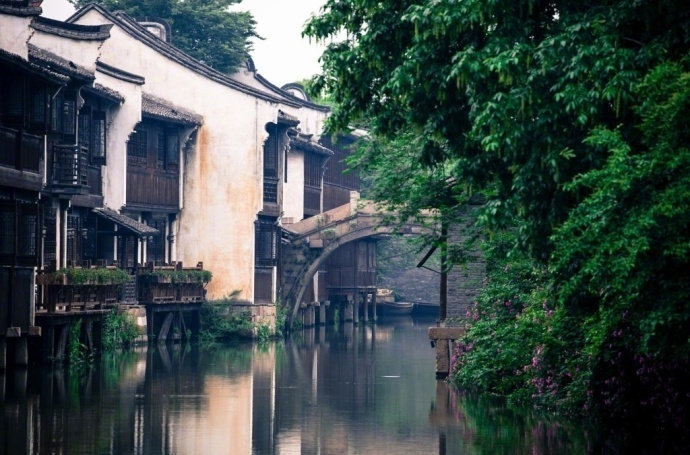 古镇风景图片 青砖黛瓦是江南不见故人伞