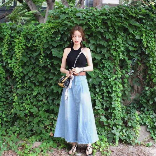 韩国美女图片 韩系少女的裙子搭配