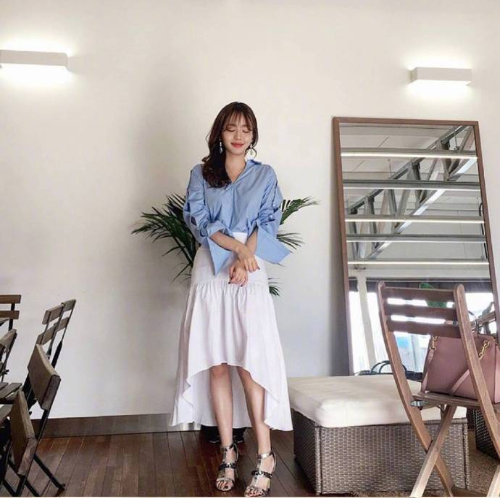 韩国美女图片 韩系少女的裙子搭配
