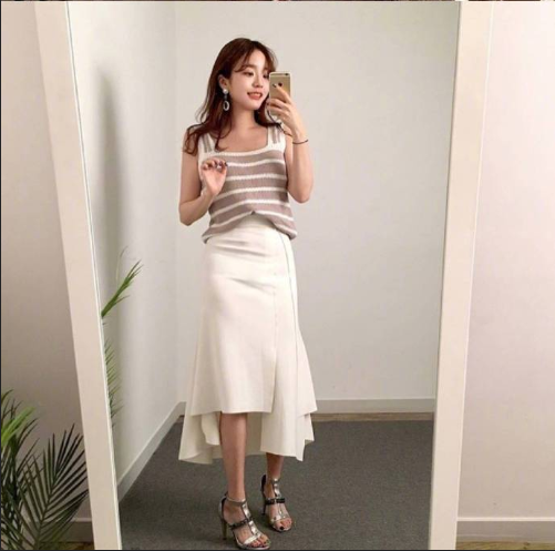 韩国美女图片 韩系少女的裙子搭配