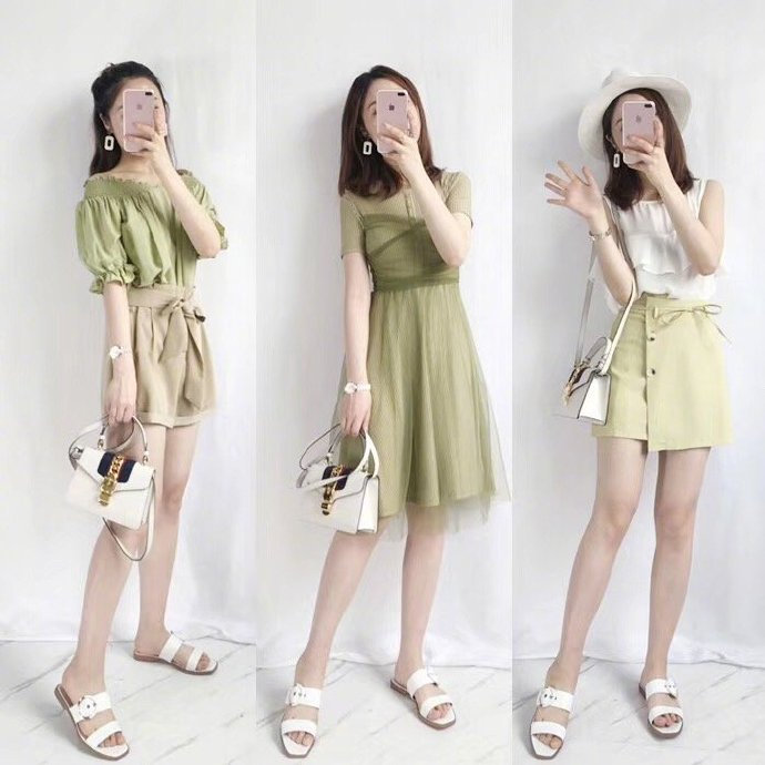 气质美女图片 27套夏季穿搭look