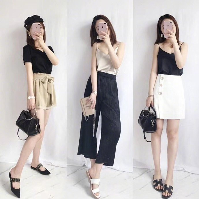 气质美女图片 27套夏季穿搭look