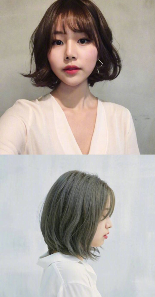 短发美女图片 时尚短发发型女生图片
