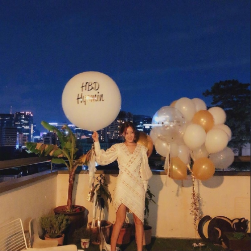 韩国美女明星朴孝敏30岁生日party图片