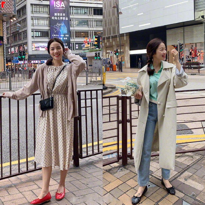 小清新美女图片 活力宝贝的通勤春装搭配参考