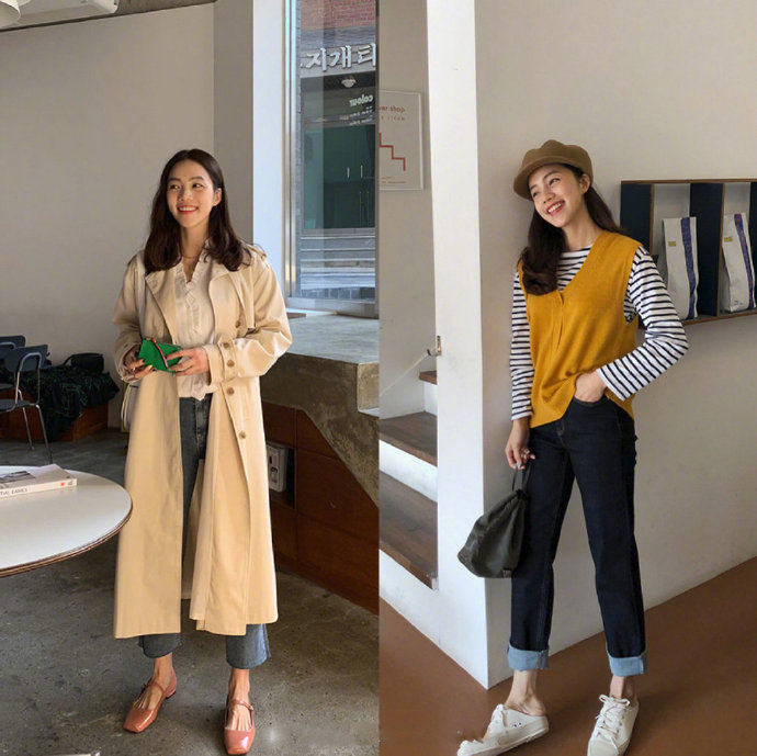 小清新美女图片 活力宝贝的通勤春装搭配参考