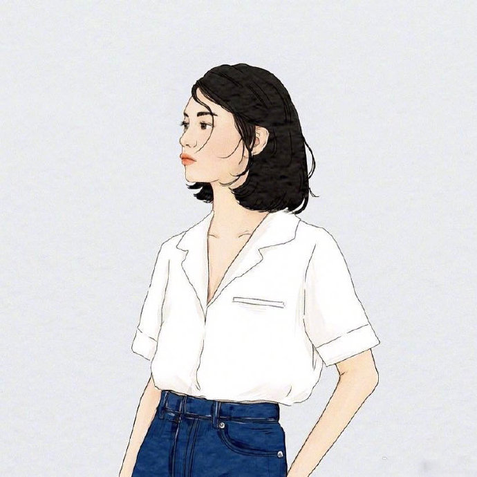 韩国插画师朴诗炫笔下温柔甜美少女头像图片