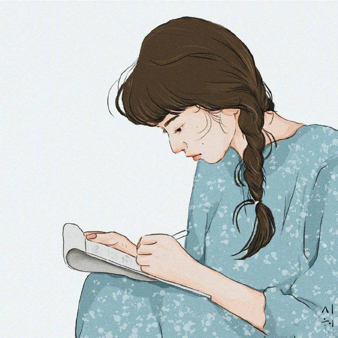 韩国插画师朴诗炫笔下温柔甜美少女头像图片