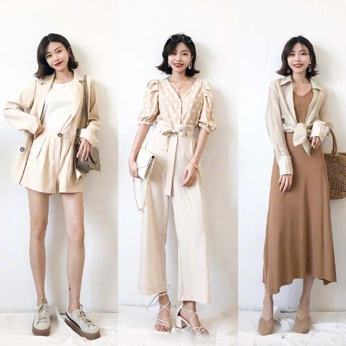 温婉可人的舒适休闲风穿搭参考 温柔女生图片