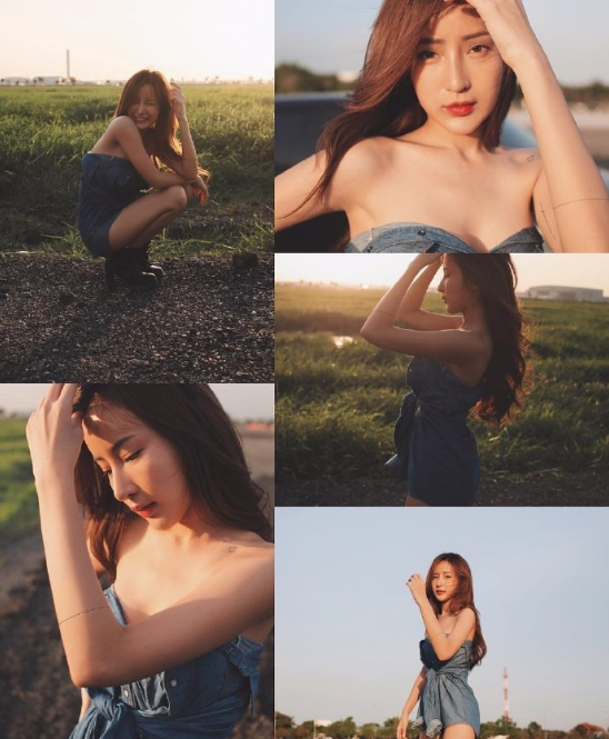 超性感的牛仔衬衫美女图片