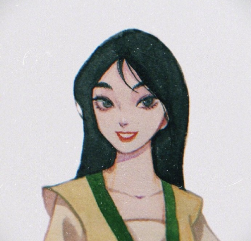 阿莘手绘迪士尼公主头像图片
