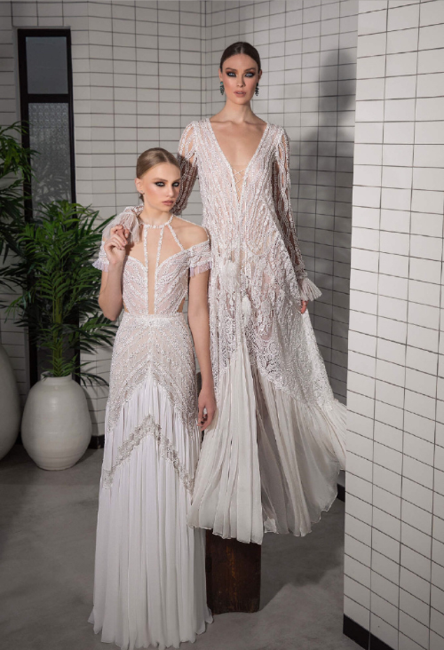 以色列设计师品牌Lior Charchy2019性感透视礼服婚纱