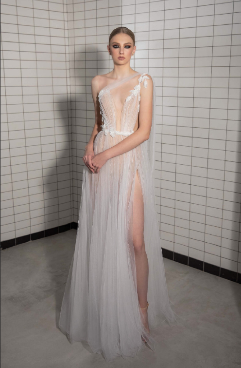 以色列设计师品牌Lior Charchy2019性感透视礼服婚纱