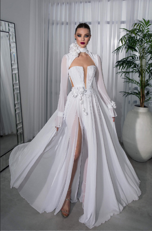以色列设计师品牌Lior Charchy2019性感透视礼服婚纱