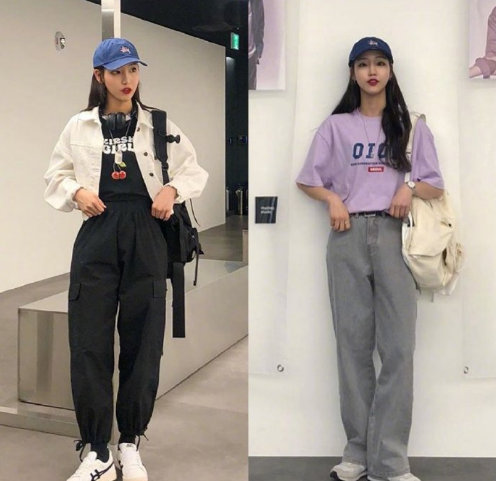 帅哥美女图片 利落帅气的裤装搭配参考