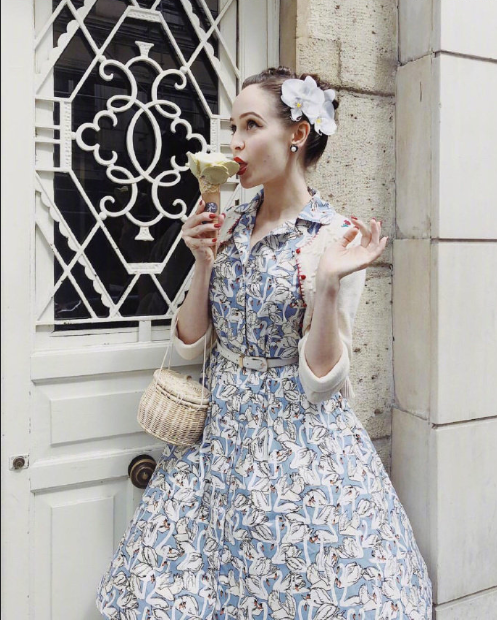 法国美女Daria Nelson复古图片 欧美美女图片