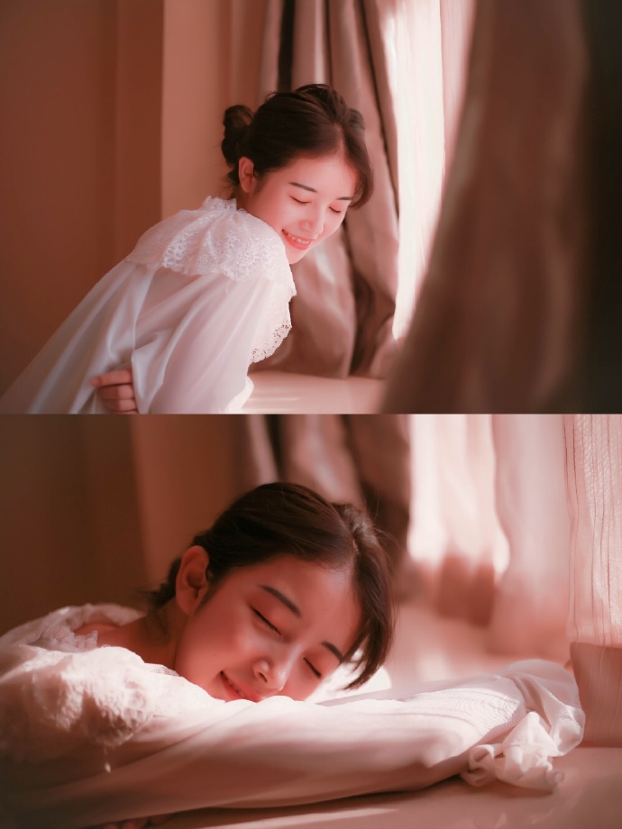 清纯少女朦胧美图片 长发美女图片