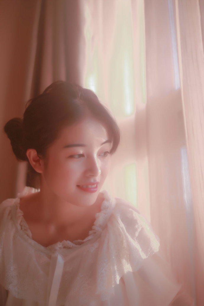 清纯少女朦胧美图片 长发美女图片