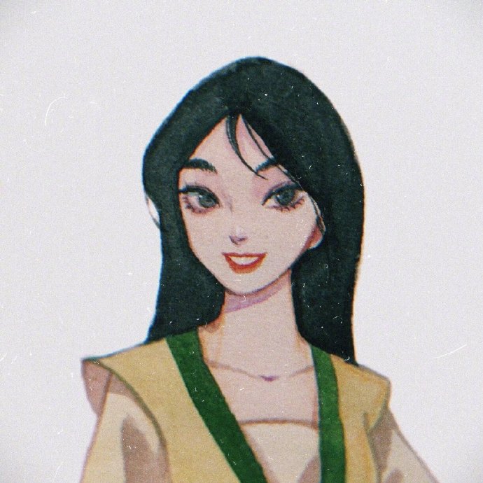 迪士尼公主胶片插画头像图片