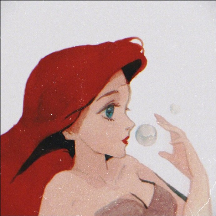 迪士尼公主胶片插画头像图片