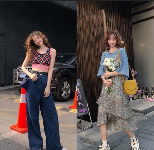 街拍美女图片 韩系少女感减龄穿搭分享