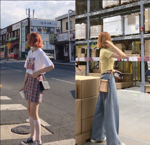 街拍美女图片 韩系少女感减龄穿搭分享