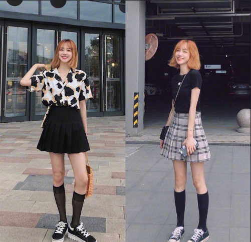 街拍美女图片 韩系少女感减龄穿搭分享