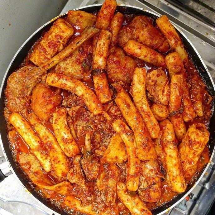 韩国美食图片 韩式辣炒年糕图片