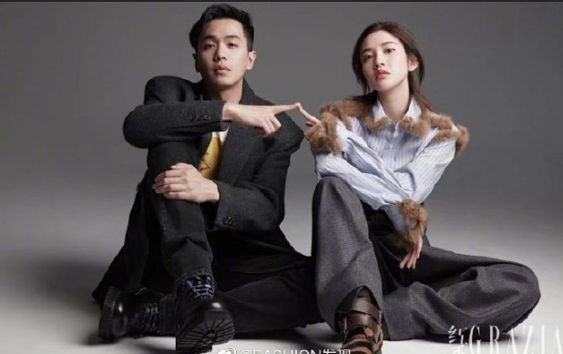 明星夫妻张若昀&唐艺昕《红秀》七夕大片