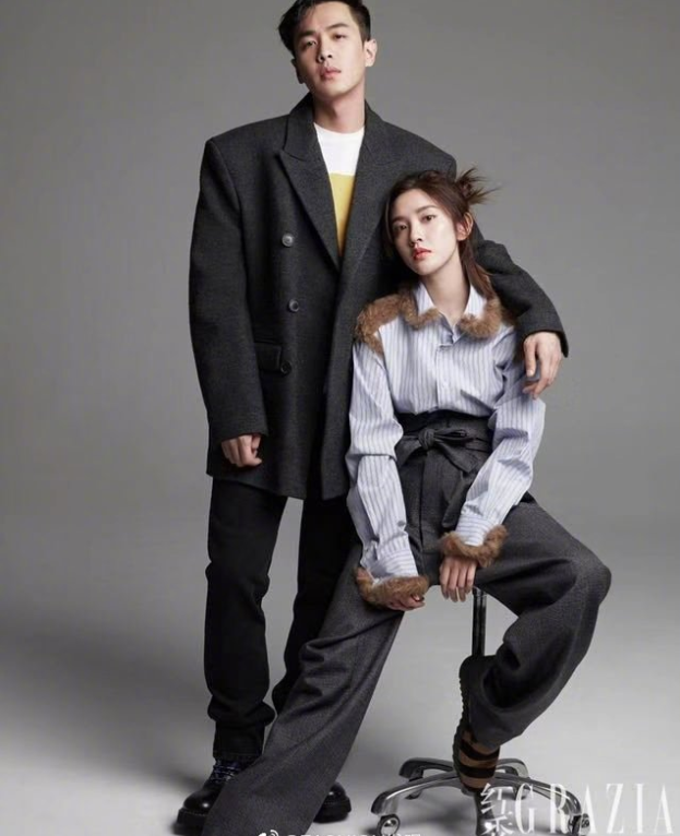 明星夫妻张若昀&唐艺昕《红秀》七夕大片